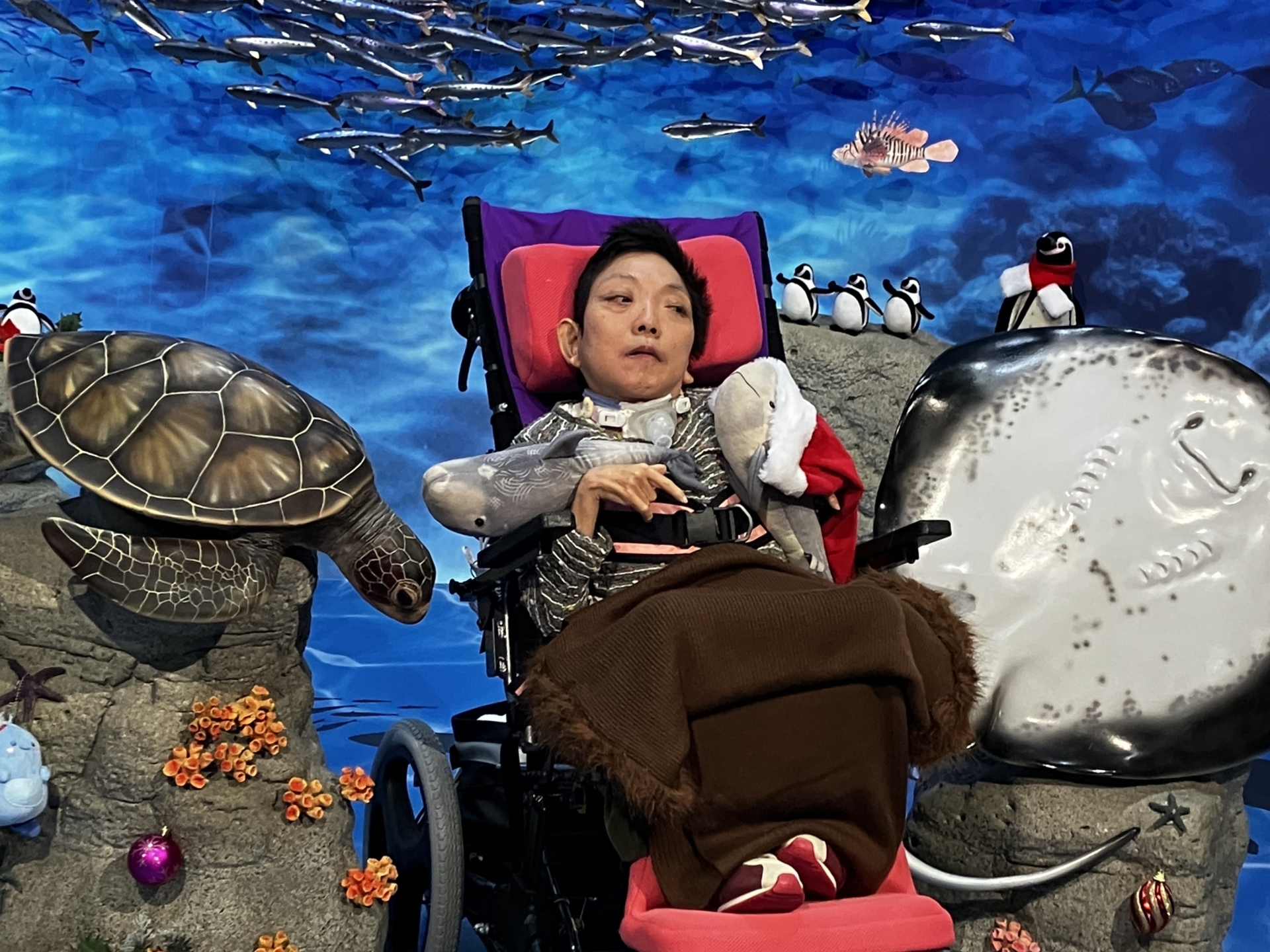 お魚が集まってきました♡